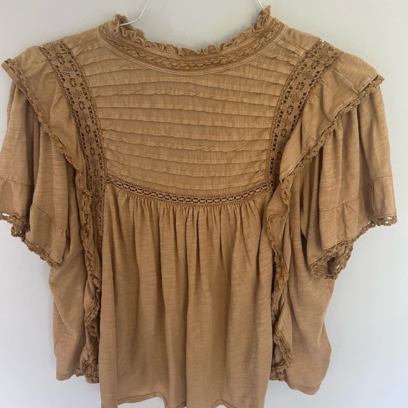 Free People mustard colored top, size small - Picture 3 of 4